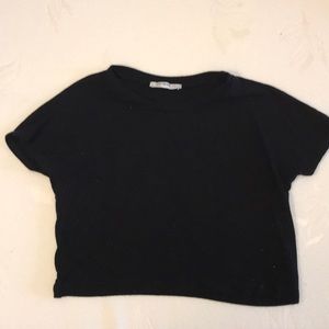 Zara Cropped black tshirt